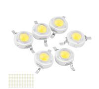 Smandy Bombillas con Chip LED SMD de 3W, Cuentas de Alta Potencia con Base de Aluminio, 100-110LM, Ideales para Proyectos de Iluminación y Lámparas de Bricolaje (Blanco verdadero 6000-6500K)