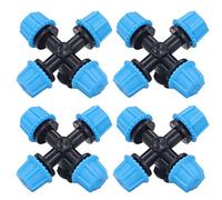 Smandy Boquilla de Pulverización Cruzada de 20 Piezas, Plástico Duradero, Cuatro Salidas Ajustables, Buen Efecto de Atomización, Adecuada para Césped, Jardín, Riego de Invernaderos