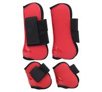 Smandy Botas para Tendones de Caballos Protección para Piernas Equinas Botas para Montar a Caballo Carcasa Gruesa de PU con Neopreno Que Absorbe los Golpes para (Un Juego de Cuatro Tallas XL.)