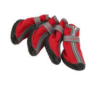 Smandy Botines para Perros de Suela Suave, Zapatos de Goma Impermeables y Transpirables para Mascotas con Tiras Reflectantes para Actividades Al Aire Libre (4#)