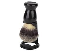 Smandy Brocha de Afeitar para Hombres, Herramienta de Afeitado Acrílica Suave para un Afeitado Húmedo Lujoso con Cerdas Densas y Soporte para Brochas para Uso Diario (Cepillo para barba + soporte)