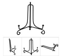 Smandy Caballete de Exhibición de Hierro para Platos, Elegante Soporte de Hierro Negro para Obras de Arte, Fotos y Libros, Exhibición de Mesa Perfecta (4 pulgadas (102 mm de diámetro interior, 3,8 mm)