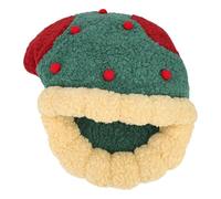 Smandy Cama de Cueva de Gatos de Vacaciones, Calcetín en Forma de Navidad Nido de Gato Cálido de Invierno Semi Cerrado para Gatitos y Pequeñas Mascotas Calentamiento