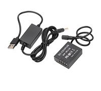 Smandy Cargador de Batería Ficticio Acoplador de CC, Adaptador de Corriente de Plástico con Cable de Unidad USB para Cámaras NP-W126