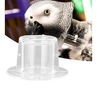 Smandy Collar Antimordeduras para Loros, Cubierta Acrílica para Cuello para Pájaros, Cono de Recuperación de Curación de Heridas con 3 Tamaños para Loros (L diámetro Exterior 9,5 diámetro Interior