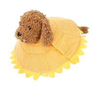 Smandy Collar de Felpa Suave para Mascotas, Diseño de Girasol con Gancho para Perros y Gatos, Cono de Recuperación Después de la Cirugía (S)