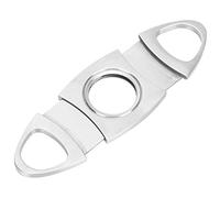 Smandy Cortador de Puros de Acero Inoxidable con Tijeras de Doble Hoja para Cortar Puros con Precisión, Accesorios para Fumar, Plata, 38x92mm