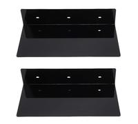 Smandy Estante de Pared Acrílico, Conjunto de Estantes Flotantes Modernos con un Fuerte Montaje Adhesivo para el Almacenamiento de Exhibición en el Dormitorio de la Sala de Estar (Black)