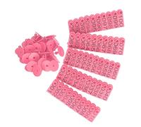 Smandy Etiquetas de Oreja para Ganado Numeradas, Material PP de Primera Calidad, 100 Juegos para Ganado, Cerdos, Ovejas, Fácil Identificación (PINK)