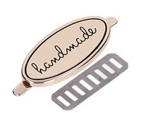 Smandy Etiquetas Hechas a Mano, Etiquetas Artesanales de Aleación, Duraderas para Bolsas de Bricolaje para Coser Bolsas y Carteras (Luz de oro)