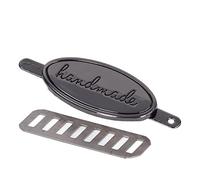 Smandy Etiquetas Hechas a Mano, Etiquetas Artesanales de Aleación, Duraderas para Bolsas de Bricolaje para Coser Bolsas y Carteras (Plata Negro)