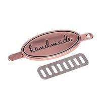 Smandy Etiquetas Hechas a Mano, Etiquetas Artesanales de Aleación, Duraderas para Bolsas de Bricolaje para Coser Bolsas y Carteras (Oro rosa)