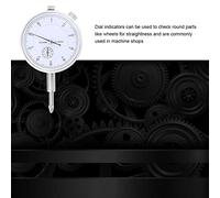 Smandy Indicador de Cuadrante de 0-10 Mm, Construcción Metálica, Precisión de 0,01 Mm para Medir el Agotamiento y el Juego del Eje en Maquinaria