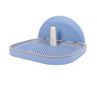 Smandy Inodoro para Mascotas, Bandeja Portátil de Malla para Orinal para Perros con Cubierta de Pared Extraíble para Perros Pequeños y Cachorros de Menos de 15 Libras (Cielo Azul)