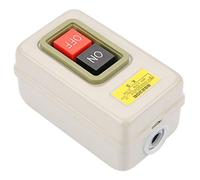 Smandy Interruptor de Botón con Bloqueo Automático, Interruptor de Encendido y Apagado BS230B 3P CA 380 V 3,7 KW, con Terminales de Tornillo para Control de Motor de Circuito Eléctrico