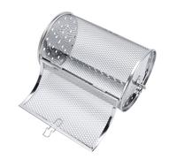 Smandy Jaula Rodante para Parrilla, Cesta Giratoria de Acero Inoxidable para Barbacoa y Asado, Tambor Rodante con Calor Uniforme, Apto para Lavavajillas, para Asar Al Aire Libre, Granos de café,