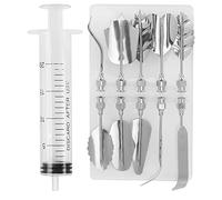 Smandy Juego de Herramientas 3D Jelly Art, Boquillas de Acero Inoxidable para Decoración de Pasteles con Puntas de 10 Piezas y Jeringa para Panaderos Caseros y Chefs Profesionales