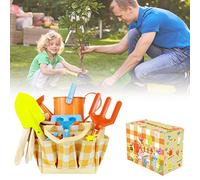 Smandy Juego de Herramientas de Jardín para Niños, Tela Oxford de Poliéster, Juguete de Playa ABS de Metal con Bolsa de Transporte, Kit de Herramientas de Juego Multifuncional con Pala, Paleta,