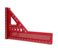 Smandy Juego de Reglas Triangulares para Carpintería, Escuadra de Carpintero de Aleación de Aluminio, Herramienta de ángulo Preciso con 6 Ajustes Preestablecidos para Entusiastas del Bricolaje
