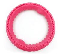 Smandy Juguete de Anillo para, Disco de Juguetes para Masticar con a Plátano Que Fomenta la Persecución para la Piscina, Playa, Juego de Entrenamiento, Juguete de Anillo para, Disco Volador (Rojo)