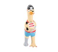 Smandy Juguetes Chirriantes para Perros, Pollo de Goma de Látex con Sonido de Grito para Perros, Juguete Interactivo para Rechinar los Dientes para Cachorros Juguetones (Pollo Pirata)
