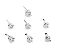 Smandy Kit de 7 Boquillas para Pistola de Calor, Tornillo de Bloqueo de Aleación de Aluminio, Puntas de Pistola de Aire Caliente de Alta Precisión con Diseño Curvo de 45 Grados para