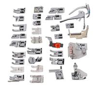 Smandy Kit de Prensatelas para Máquina de Coser de 32 Piezas Prensatelas de Acero Inoxidable para Máquinas de Coser Multifuncionales Domésticas con 32 Diferentes