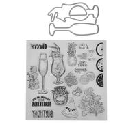Smandy Kit de Sellos Transparentes, Juego de Sellos Transparentes Decorativos de Forma única, para Manualidades DIY con Troquel de Corte en Relieve para Tarjetas de
