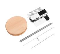 Smandy Kit de Zurcir con Parches Portátil, Mini Juego de Herramientas para Tejer con Agujas de Acero Inoxidable y Discos de Madera de Haya, 14 Agujas de Gancho, Tamaño Compacto para Ropa, Vaqueros,
