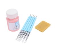 Smandy Líquido de Enmascaramiento de 60 Ml, Cinta Adhesiva Líquida Mediana con 5 Bolígrafos de Silicona y Borrador para Manualidades Artísticas Líquido de Enmascaramiento de Técnicas Mixtas 60 Ml,