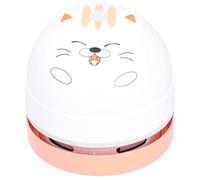 Smandy Mini Aspiradora de Escritorio, Aspiradora Pequeña Inalámbrica de Mano Recargable por USB con Batería de 1200mAh, Succión Fuerte de 2W para el Hogar, Oficina, Coche, Migas de Pelo (Gata)