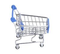Smandy Mini Carrito de Supermercado, Mini Carrito de Compras, de Supermercado, Paquete de 4 con Material de Hierro Resistente para Almacenamiento de Escritorio, Juguete,