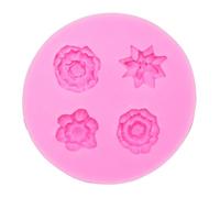 Smandy Molde de Silicona para Fondant con Forma de Flor, Bandeja de Chocolate de Silicona de Grado Alimenticio para Decoración de Pasteles y Fundición de Resina, Antiadherente, Fácil Liberación, de