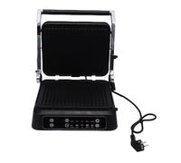 Smandy Parrilla Eléctrica Panini Press, Pantalla LED de 2000 W, Capa Antiadherente, Máquina para Hacer Desayuno Desmontable con Platos para Sándwiches y Gofres para Tostar en Casa (Enchufe de la UE)