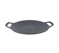 Smandy Parrilla Redonda para Barbacoa Coreana con Recubrimiento de Piedra Médica, Antiadherente, para Cocina Interior y Exterior, Horno, Estufa, Fogata (34cm)