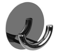 Smandy Percha Adhesiva de Aleación de Zinc, Gancho de Pared para Baño y Cocina para Guardar Ropa, Abrigos, Paraguas, sin Tornillos, Resistente a daños. (BLACK)