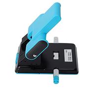 Smandy Perforadora de Papel de 2 Agujeros, con Distancia entre Agujeros Ajustable, Regla Metálica, Estructura Robusta y Protector de Cuchilla, para el Hogar, la Oficina, la Escuela y