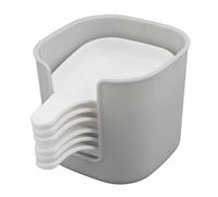 Smandy Plato y Soporte para Salsa para Mojar, Juego de Tazones para Mojar de PP de Grado Alimenticio, Bandeja Apilable Compacta de 7 Piezas con 6 Platos para Fiestas en el Hogar, Refrigerios y