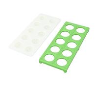 Smandy Prensa para Hacer Bolas de Masa, 10 Agujeros, Herramienta de Hierro ABS para Bolas de Masa con Cortador de Pasta, Sellos, Rodillo de Madera para Ravioles Caseros, Molde Cuadrado para Ravioles
