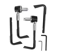 Smandy Protector de Empuñadura de Motocicleta, Protector de Freno de Aleación de Aluminio, Fácil Instalación con Llave Hexagonal para Motocicletas con Manillar de 22 Mm (SILVER)