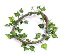 Smandy Rama Trepadora de Reptiles, Enredadera de Ratán Flexible, Hábitat Ideal para Lagartos y Ranas Arbóreas, Tamaños de 3,28 Pies y 6,89 Pies con Ventosas para una Fácil Instalación (Ratán + Hojas