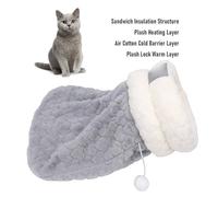 Smandy Saco de Gato de Felpa Suave, Camas Saco de Dormir para Gatos de Interior para Gatitos Cachorros Conejos Hurones de de Felpa Suave, Cálido y Túnel para Mascotas de de Nan (M)