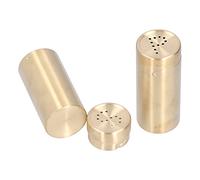 Smandy Salero de Acero Inoxidable, Tarros de Condimentos de Cocina Duraderos con Dispensación de Precisión, Perfectos para Cocinar y Cenar, 2 uds. (Oro (dos SP))