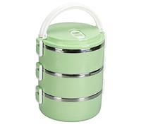 Smandy Térmica de Acero Inoxidable con Cierres de Seguridad, Tapa Tipo Olla a Presión y Asa Ergonómica para la Escuela, la Oficina, el Hogar y Actividades Al Aire libre. (3 niveles)
