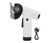 Smandy Tijeras Eléctricas Inalámbricas Recargables, Potentes Tijeras con Motor, Cuchillas de Seguridad para Diversas Tareas de Embalaje de Tela con Luz LED (WHITE)