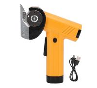 Smandy Tijeras Eléctricas Inalámbricas Recargables, Potentes Tijeras con Motor, Cuchillas de Seguridad para Diversas Tareas de Embalaje de Tela con Luz LED (YELLOW)