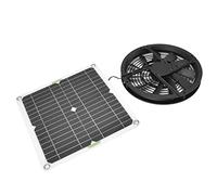 Smandy Ventilador de Escape Solar de 12 W, Ventilador de Ventilación con Energía Solar, Kit de de Panel con Malla de Protección de Metal Impermeable para Gallineros,