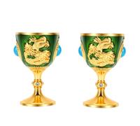 Smandy Vintage Goblet Set Ceremonial, Drinking Glasses, 4 Units, for