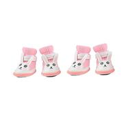 Smandy Zapatos Transpirables para Cachorros, Botas de Malla Suave para Perros, Suela Antideslizante con Cierre de para Perros Pequeños de 3 a 4,5 Kg, Protector de Patas de 3,5 cm.