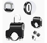 Smaoqingji Candado para Casco de Moto - Casco de Motocicleta, Negro, 1 unidad, con 2 Llaves, Cierre de Seguridad para Casco de Moto para Tubo de Manillar de 22-28mm, Gadget para Bicicleta, Gadget para